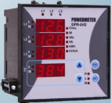 Measure electricity fluctuations - harmonics type of voltage receiving with three fase analyser